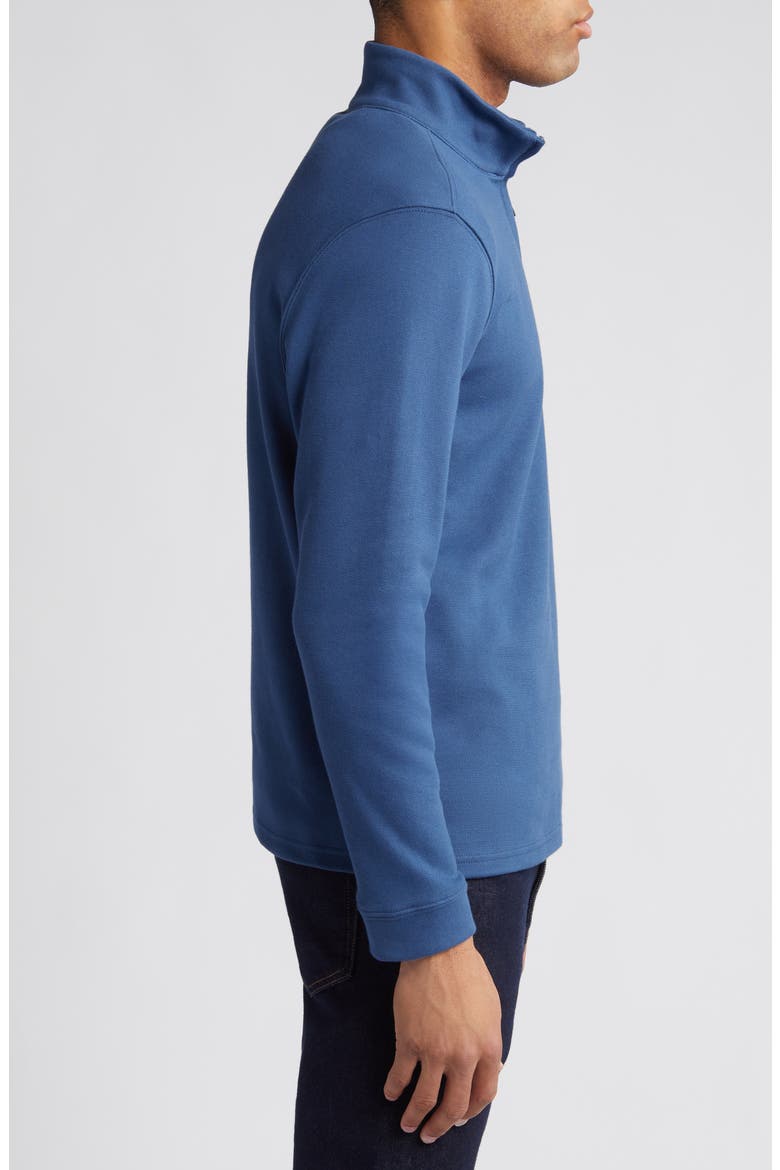 Quarter Zip Pullover, Alternate, color, NAVY DENIM