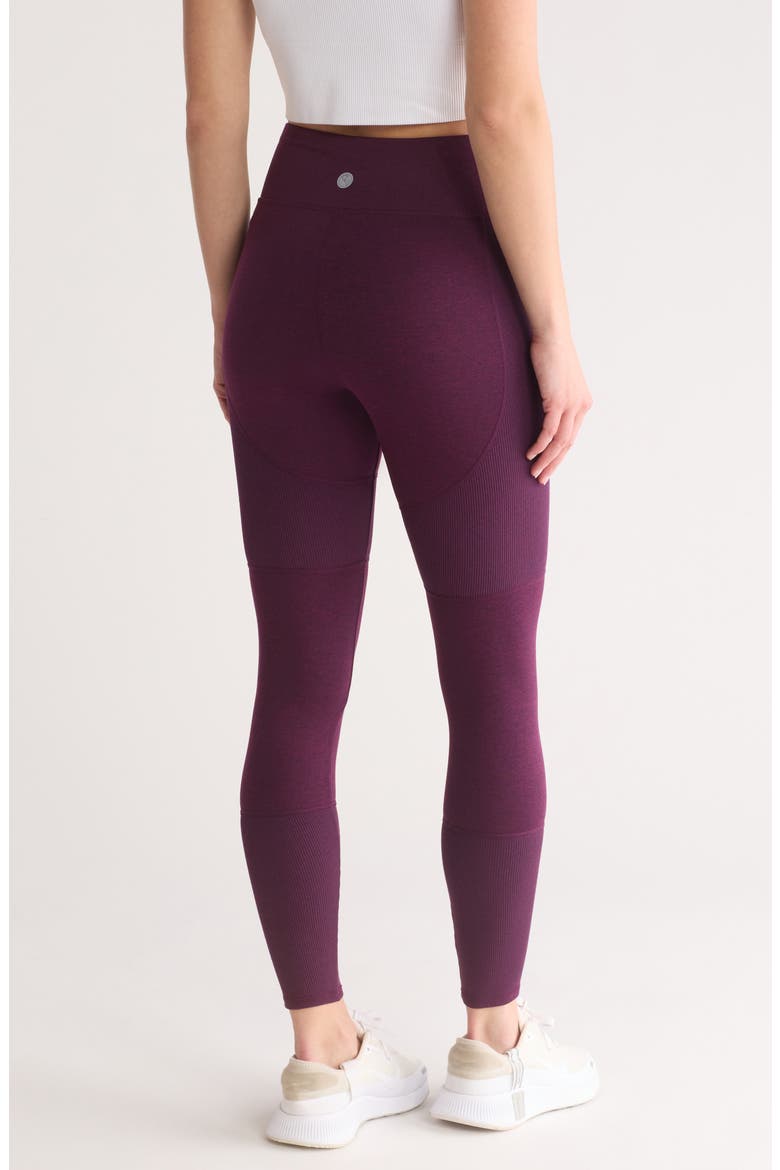 Nimah Rib Mix Leggings, Alternate, color, HEATHER AMARANTH