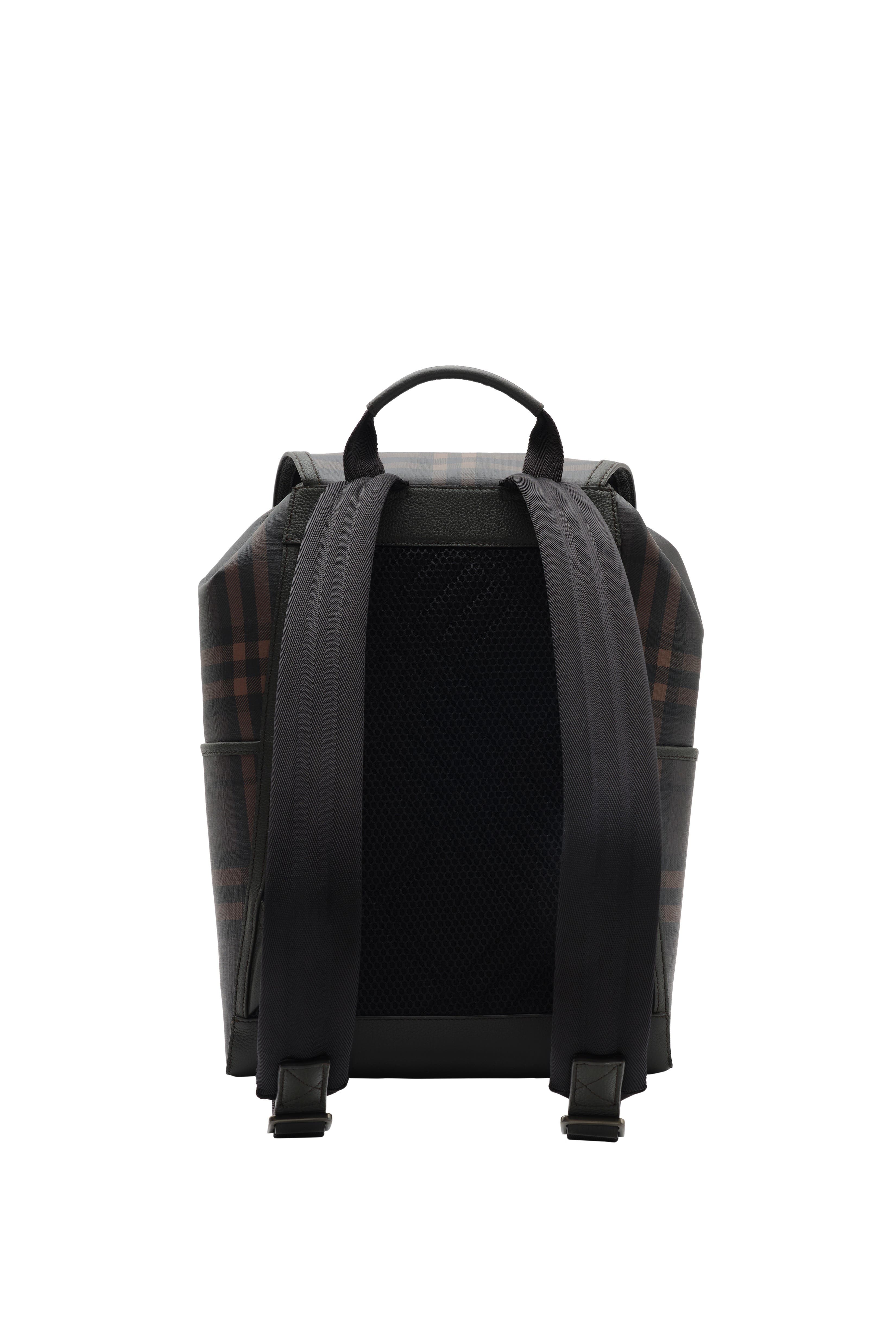 City Check Clip Backpack, Alternate, color, Dark brown