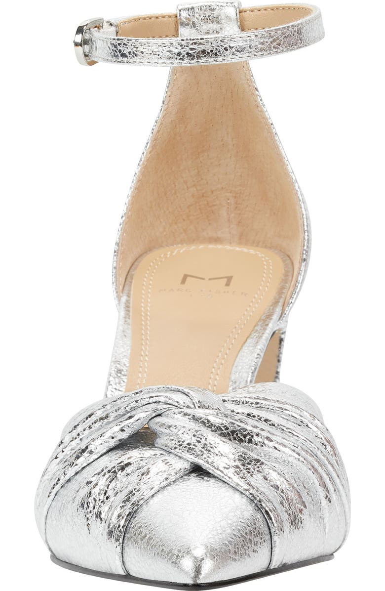 Marc Fisher LTD Ziya Knotted Ankle Strap Block Heel Pump, Alternate, color,