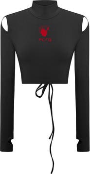 PCFG Cotton Long Sleeve Crop Top