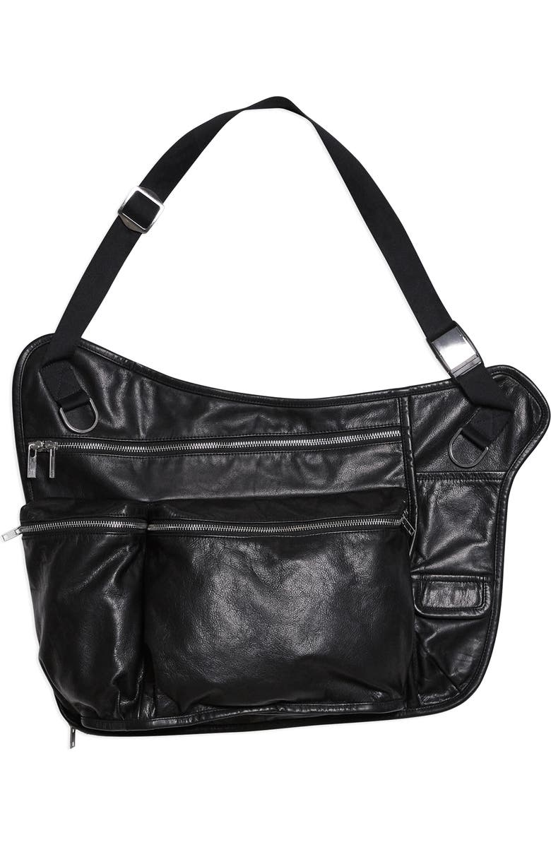 Helmut Lang Leather Utility Bag Vest, Alternate, color,