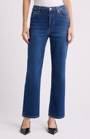 FRAME Le Sleek High Waist Ankle Straight Leg Jeans