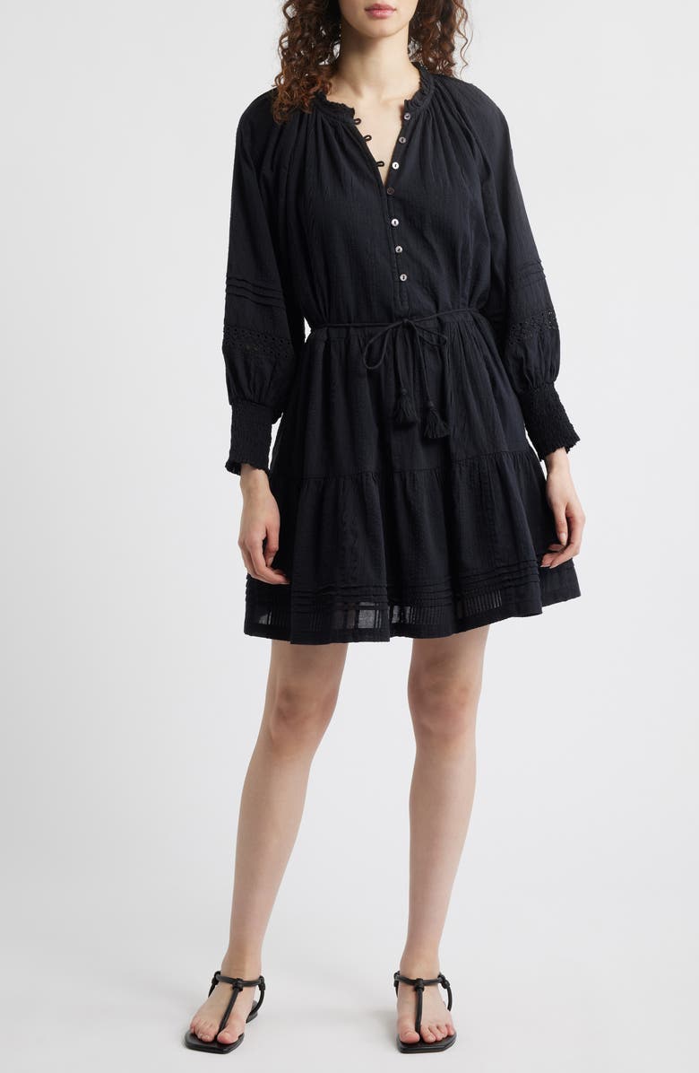 Cleobella Meadow Long Sleeve Cotton Seersucker Minidress, Main, color,