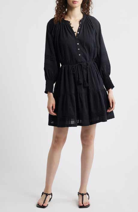Cleobella Meadow Long Sleeve Cotton Seersucker Minidress