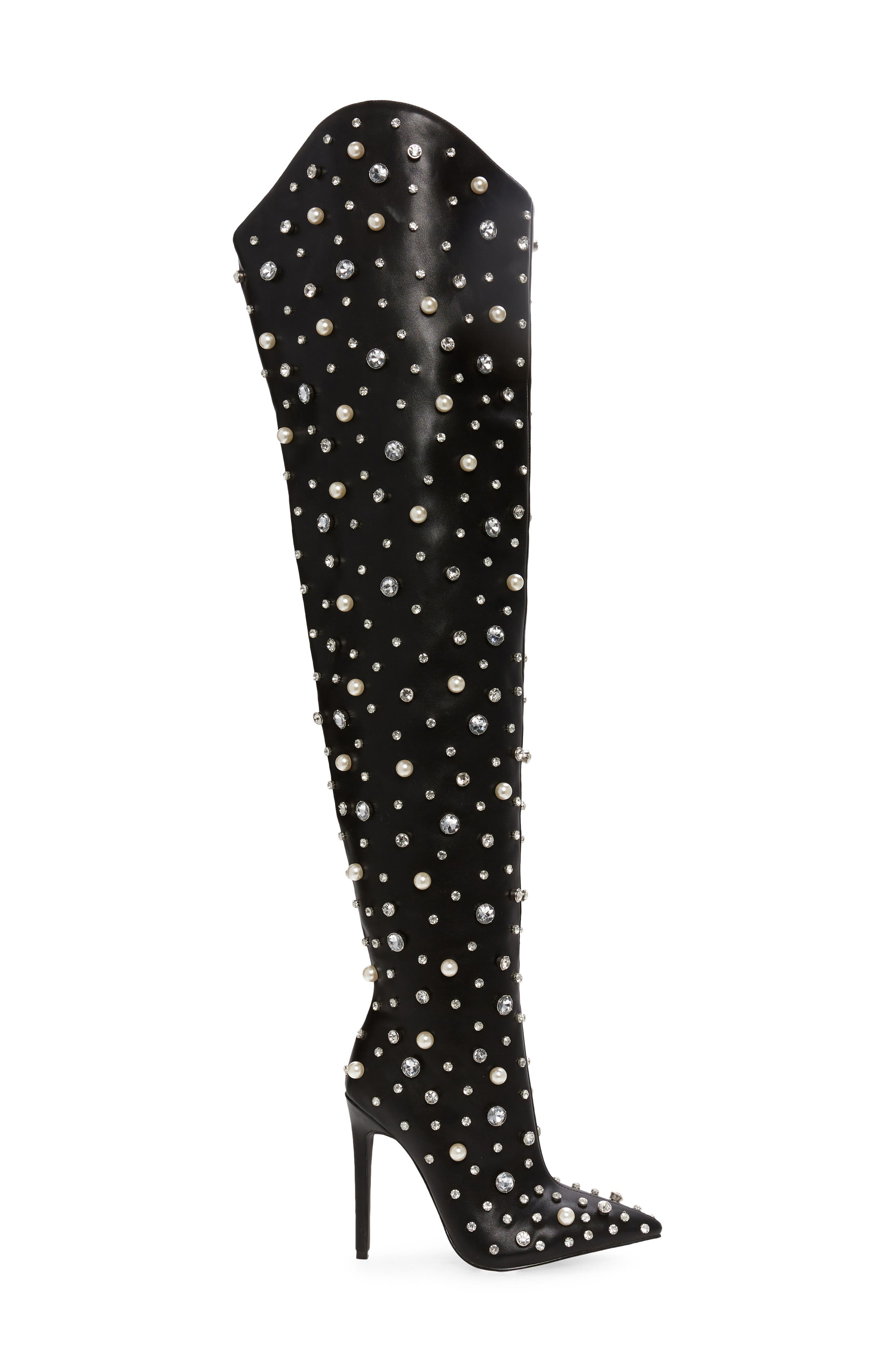 AZALEA WANG Starling Pointed Toe Over the Knee Boot, Alternate, color, 