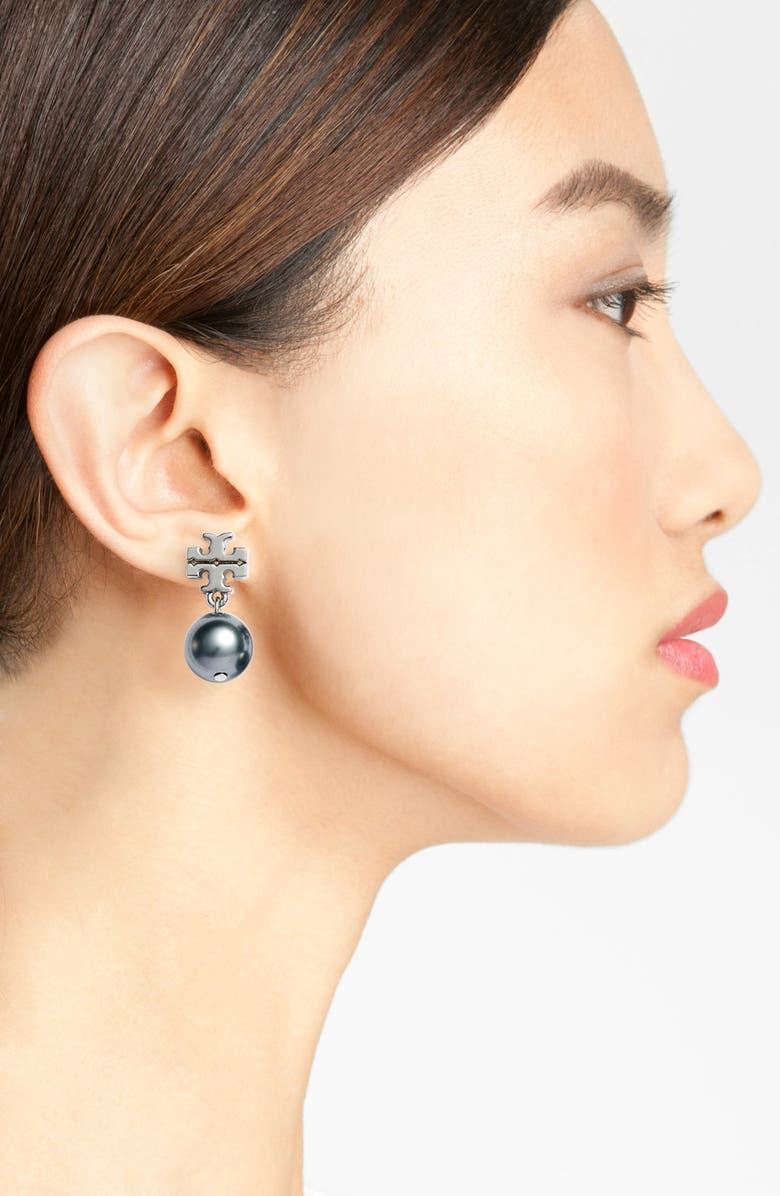 Tory Burch Faux Pearl Drop Earrings, Alternate, color, 