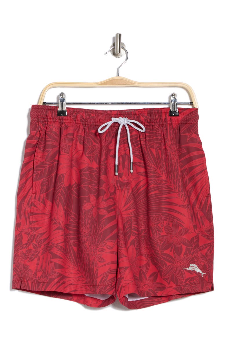Naples Santiago Palms Swim Trunks, Alternate, color, CHILI PEPPER