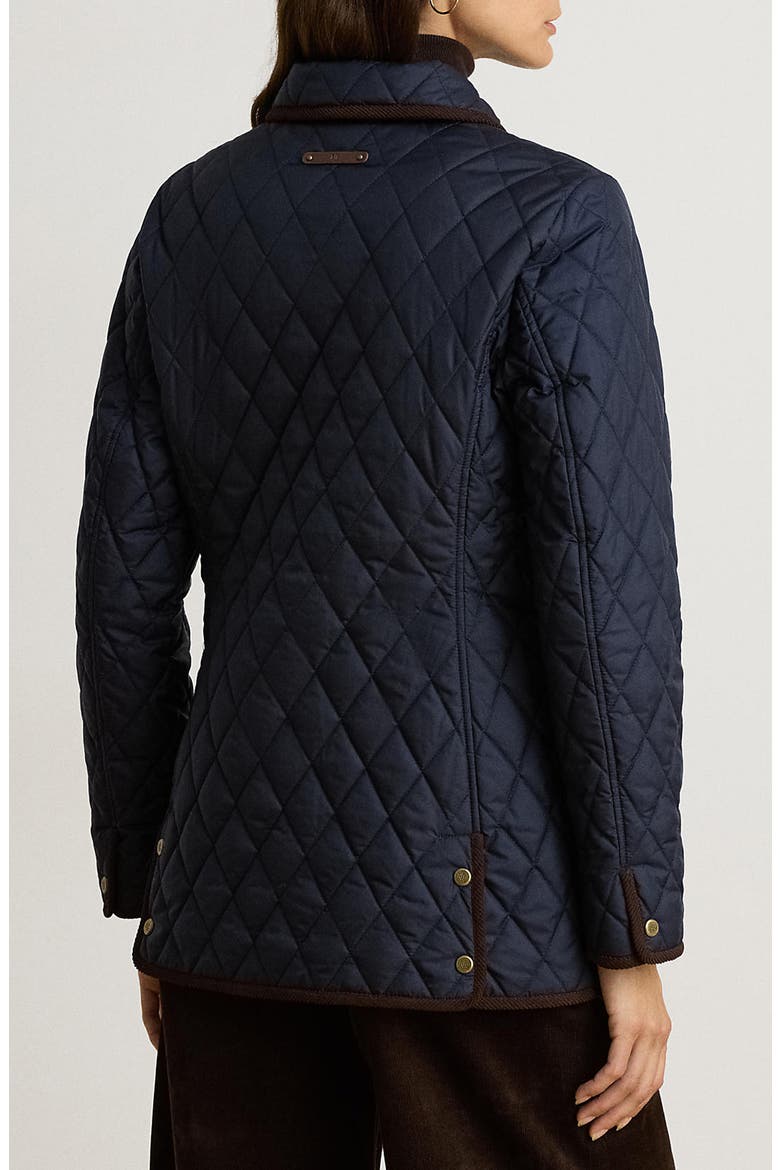 Butterpile Crest Quilted Jacket, Alternate, color, DK NAVY