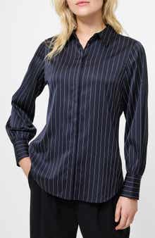 French Connection Pinstripe Satin Shirt