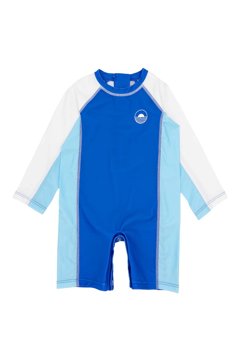 Shorebreak Colorblock Long Sleeve One-Piece Swimsuit, Main, color, MARINA BLUE