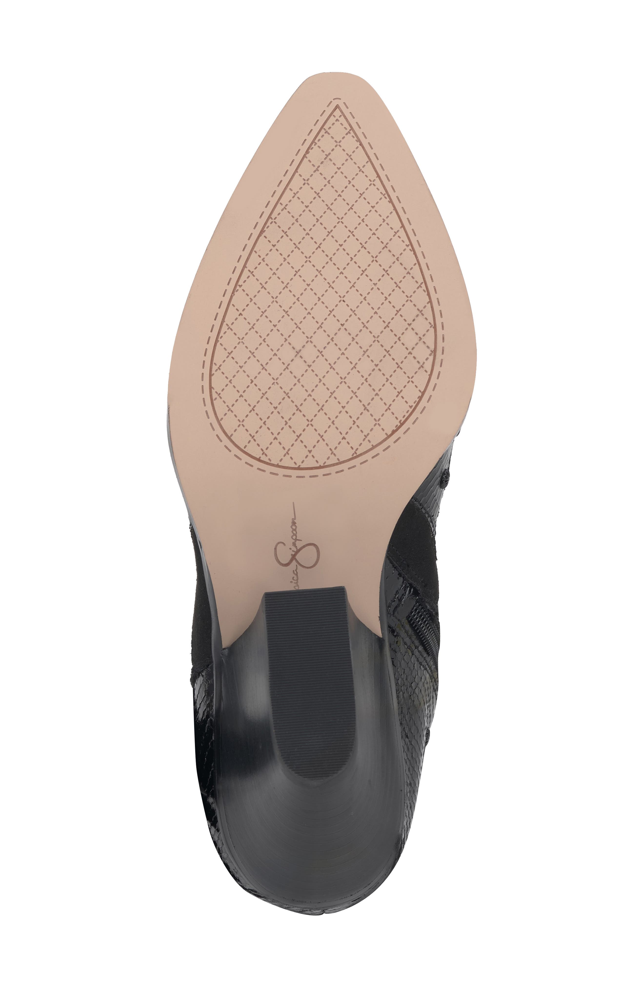 Piarin Pointed Toe Western Boot, Alternate, color, BLACK