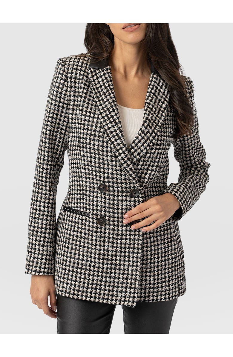 Saint + Sofia Cambridge Blazer, Alternate, color, Houndstooth