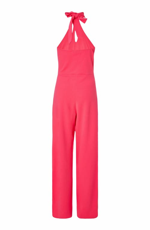 Quiz Scuba Crepe Halterneck Jumpsuit In Magenta