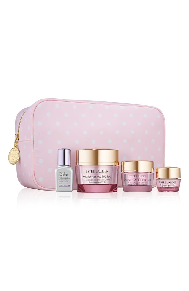 Estée Lauder x Ladurée Resilience Multi-Effect 4-Piece Skincare Set $237 Value, Main, color,