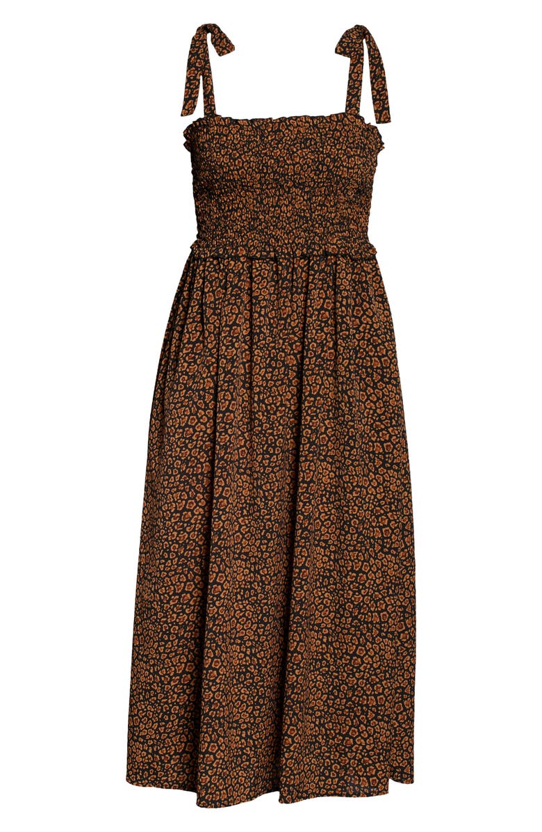 Treasure & Bond Tie Shoulder Midi Sundress, Alternate, color, 