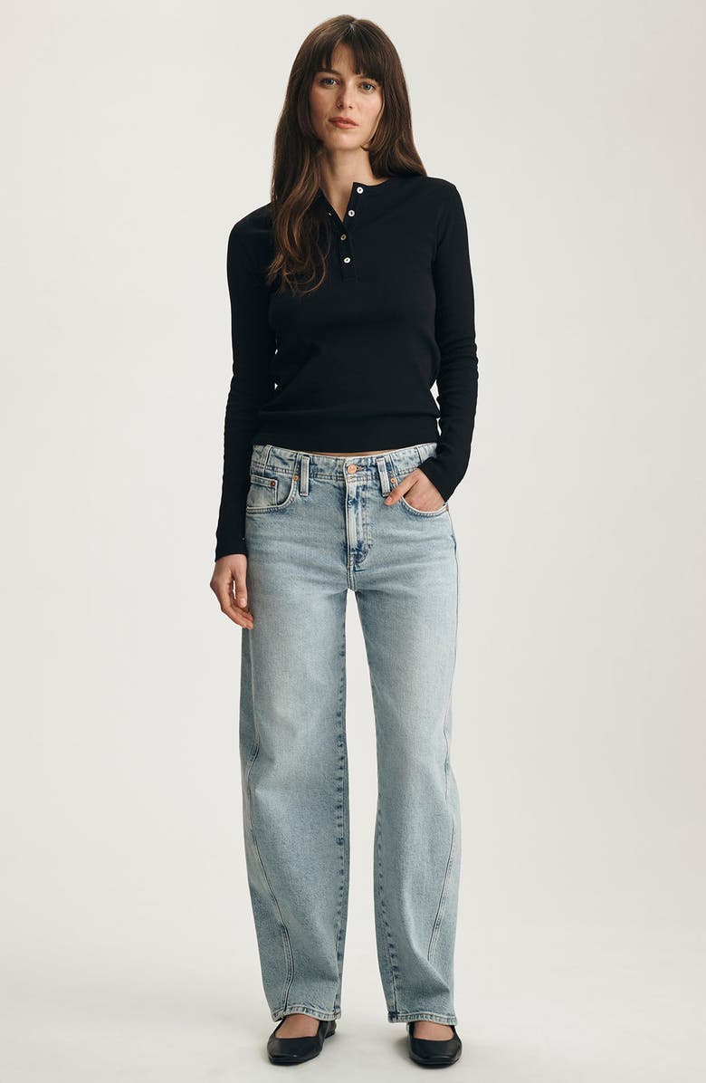 Mavi Jeans Nica Twist Seam High Waist Barrel Jeans, Alternate, color,