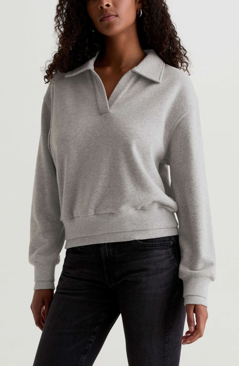 AG Carol Split Neck Knit Pullover, Alternate, color, 