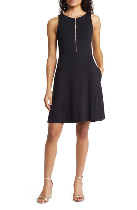 Darcy Half Zip Fit & Flare Dress