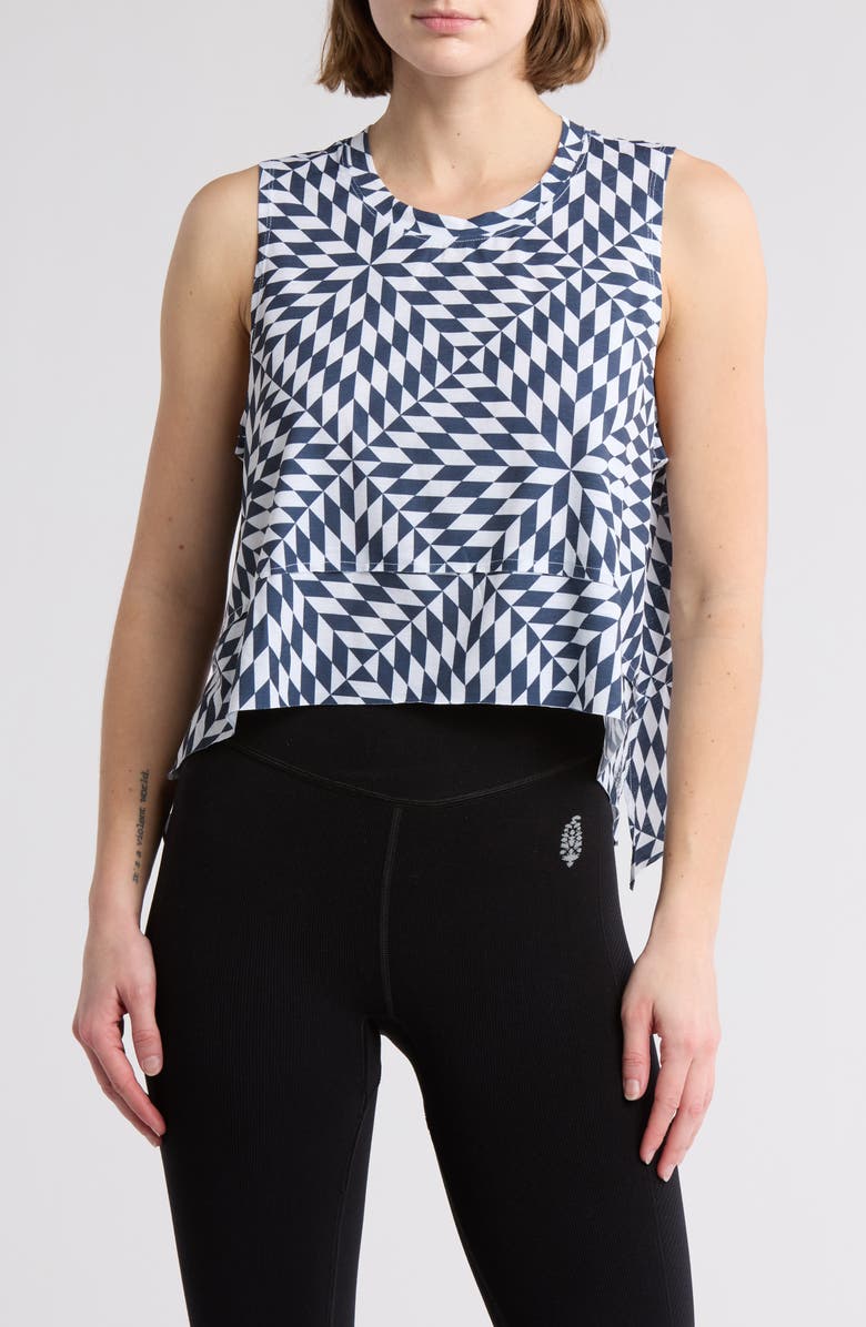Free People Temp Print Tank, Main, color, Navy Combo