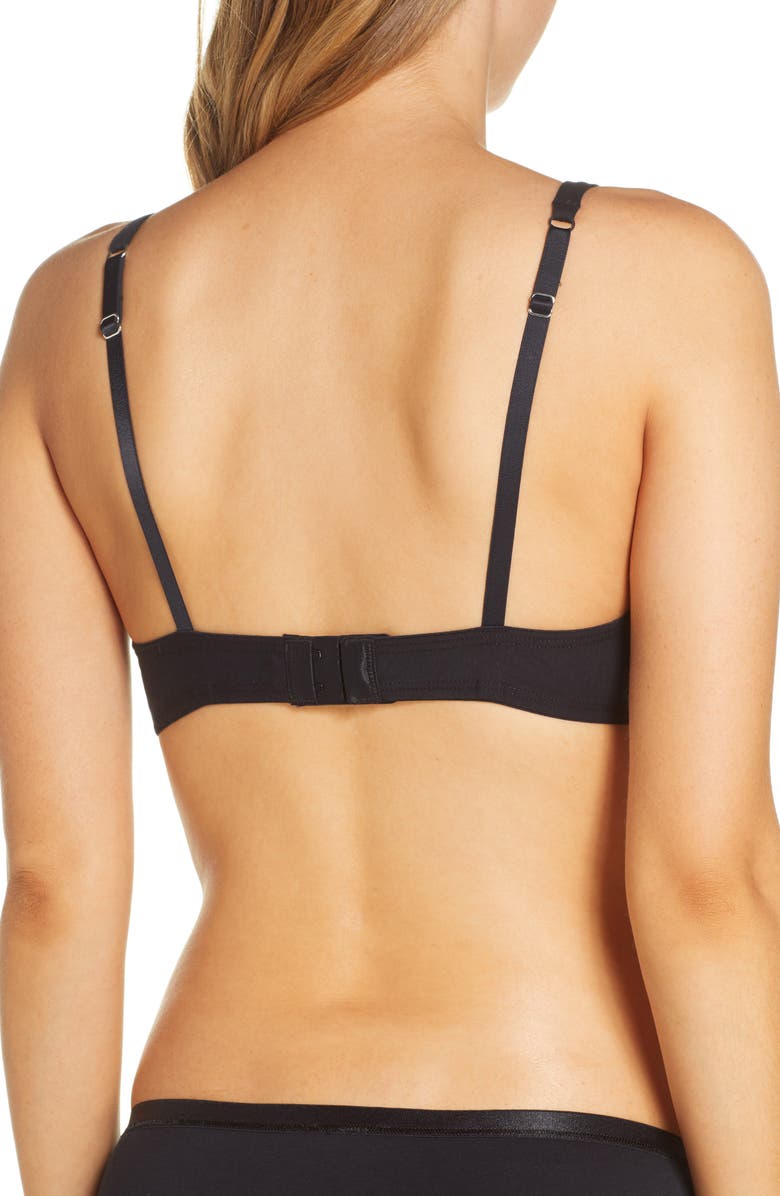 Hanro Cotton Sensation Soft Cup Bra, Alternate, color, Black 019