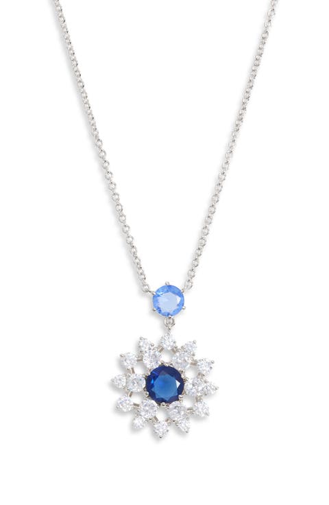 Snowflake Cubic Zirconia Pendant Necklace