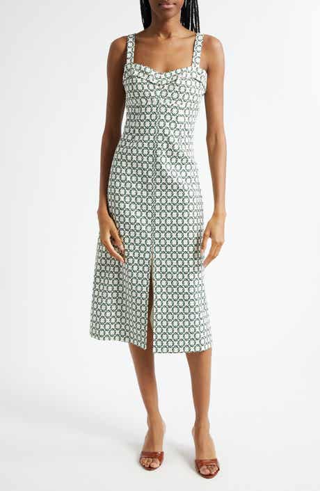 Veronica Beard Colleen Chain Print Cotton Blend Dress