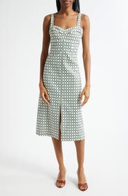 Veronica Beard Colleen Chain Print Cotton Blend Dress