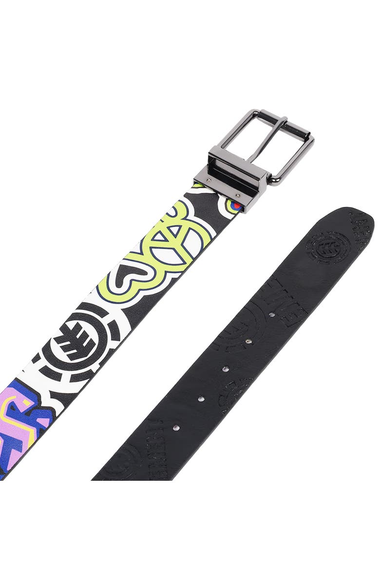 Element PU Reversible Belt with Debossed Logo & Graphic Print, Alternate, color, Black