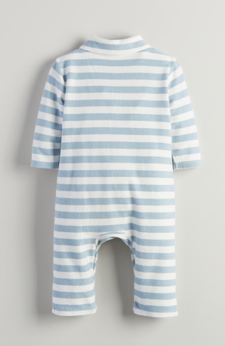Nordstrom Stripe Cotton Romper, Alternate, color, Blue Fog Charm Stripe