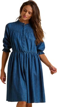 Brakeburn Icylyn 3/4 Sleeve Round Neck Midi Dress