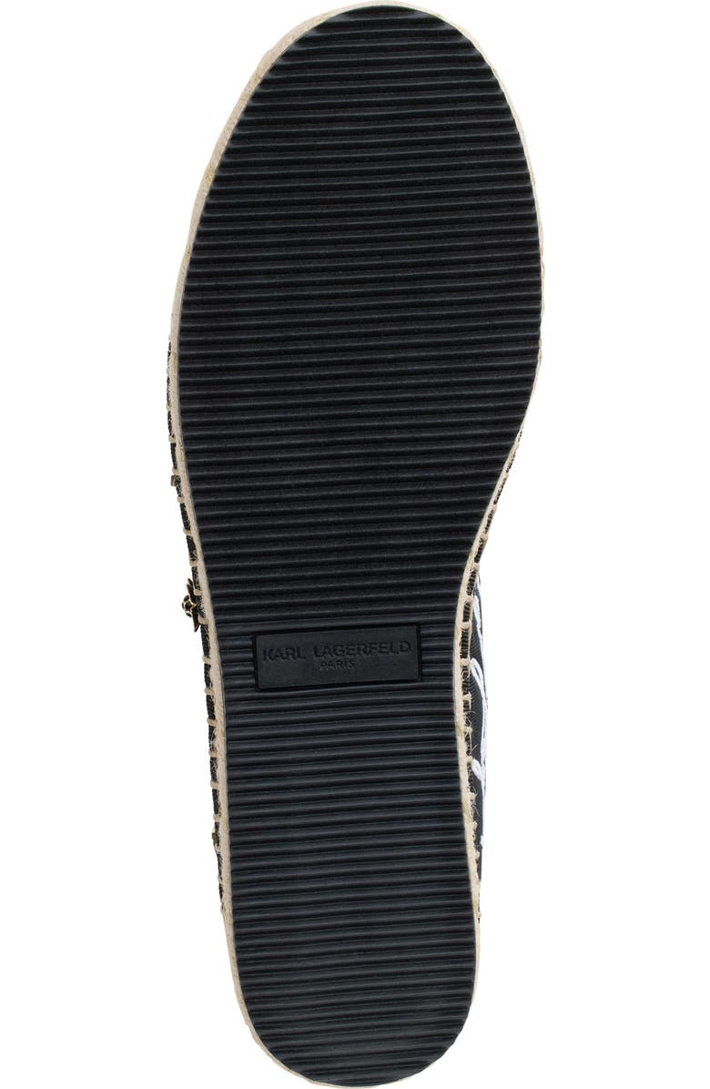 KARL LAGERFELD PARIS Michaela Espadrille Flat, Alternate, color, Black Rue Pins