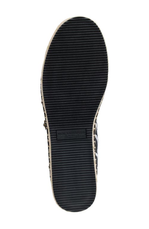 Karl Lagerfeld Michaela Espadrille Flat In Black Rue Pins