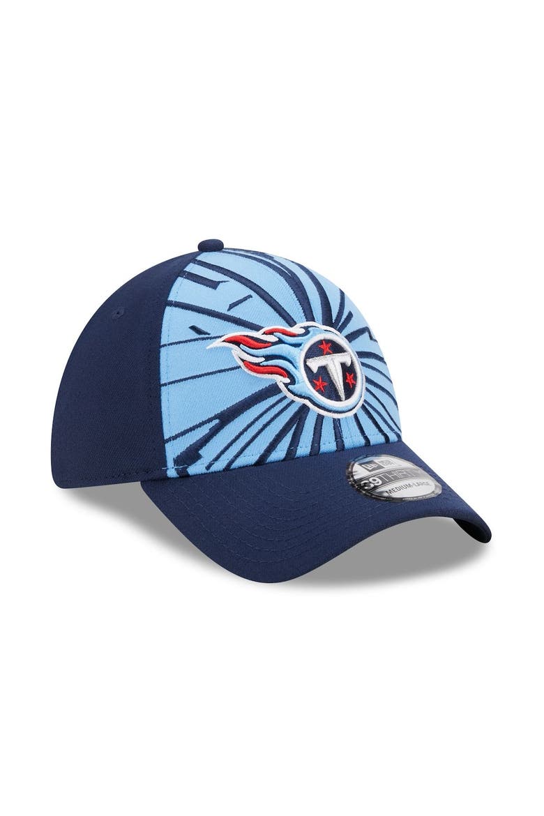 Men's New Era Light Blue/Navy Tennessee Titans Shattered 39THIRTY Flex Hat, Alternate, color, Light Blue