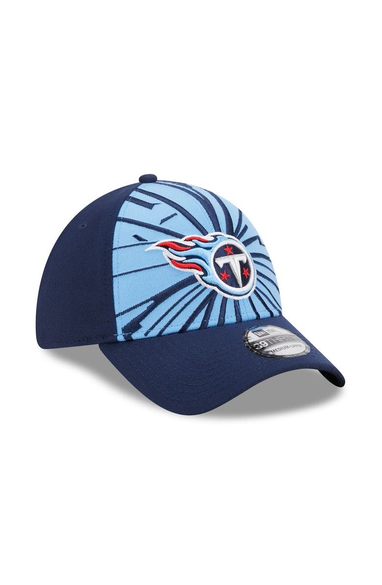 New Era Men's New Era Light Blue/Navy Tennessee Titans Shattered 39THIRTY Flex Hat, Alternate, color,