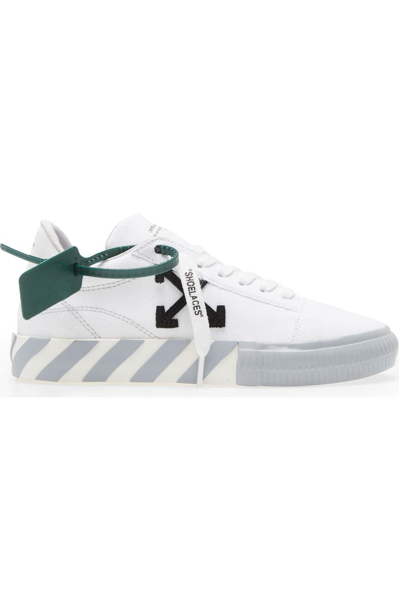Off-White Eco Canvas Vulcanized Low Top Sneaker, Alternate, color, White/ Black