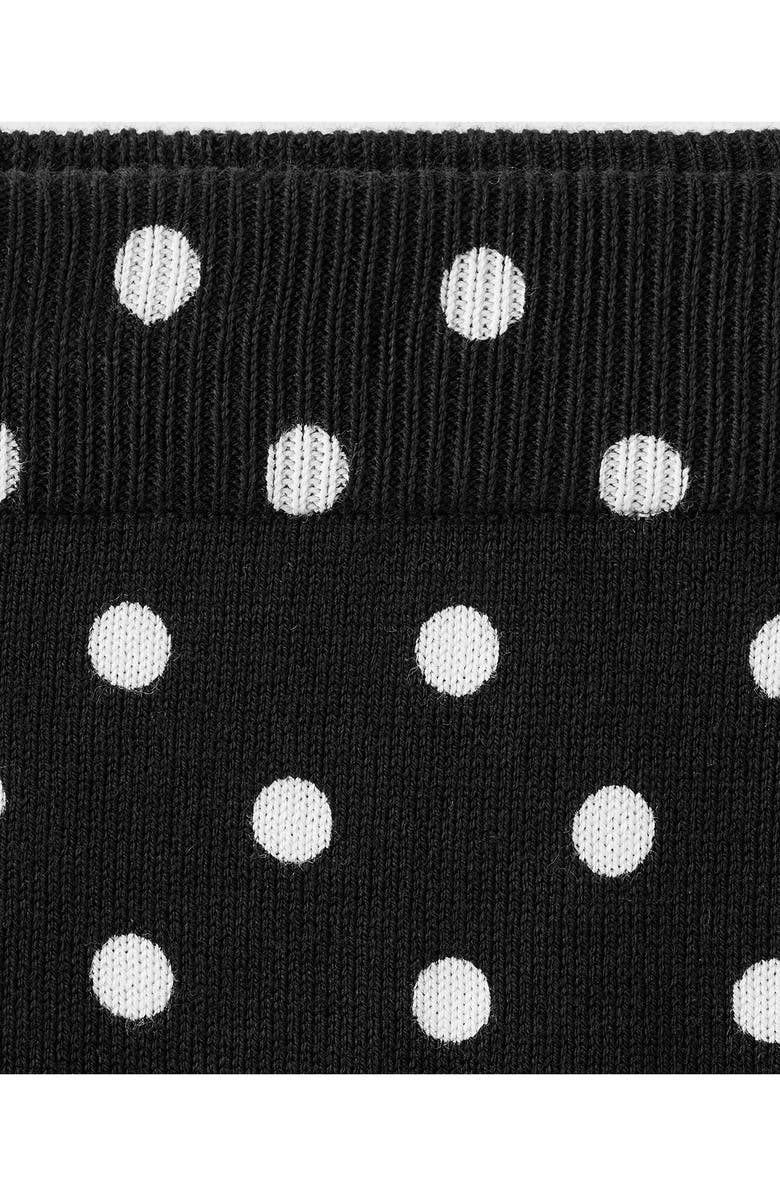 MANGO Dot Midi Skirt, Alternate, color, Black