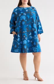 SUGARLIPS Palmate Floral Shift Minidress
