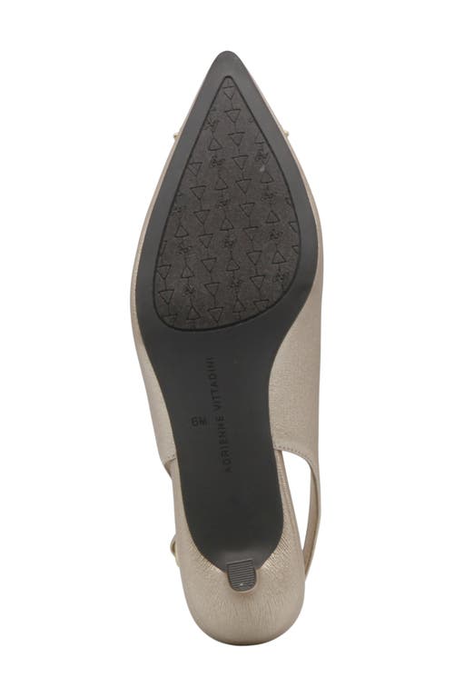Adrienne Vittadini Savblanc Kitten Heel Slingback Pump In Gold