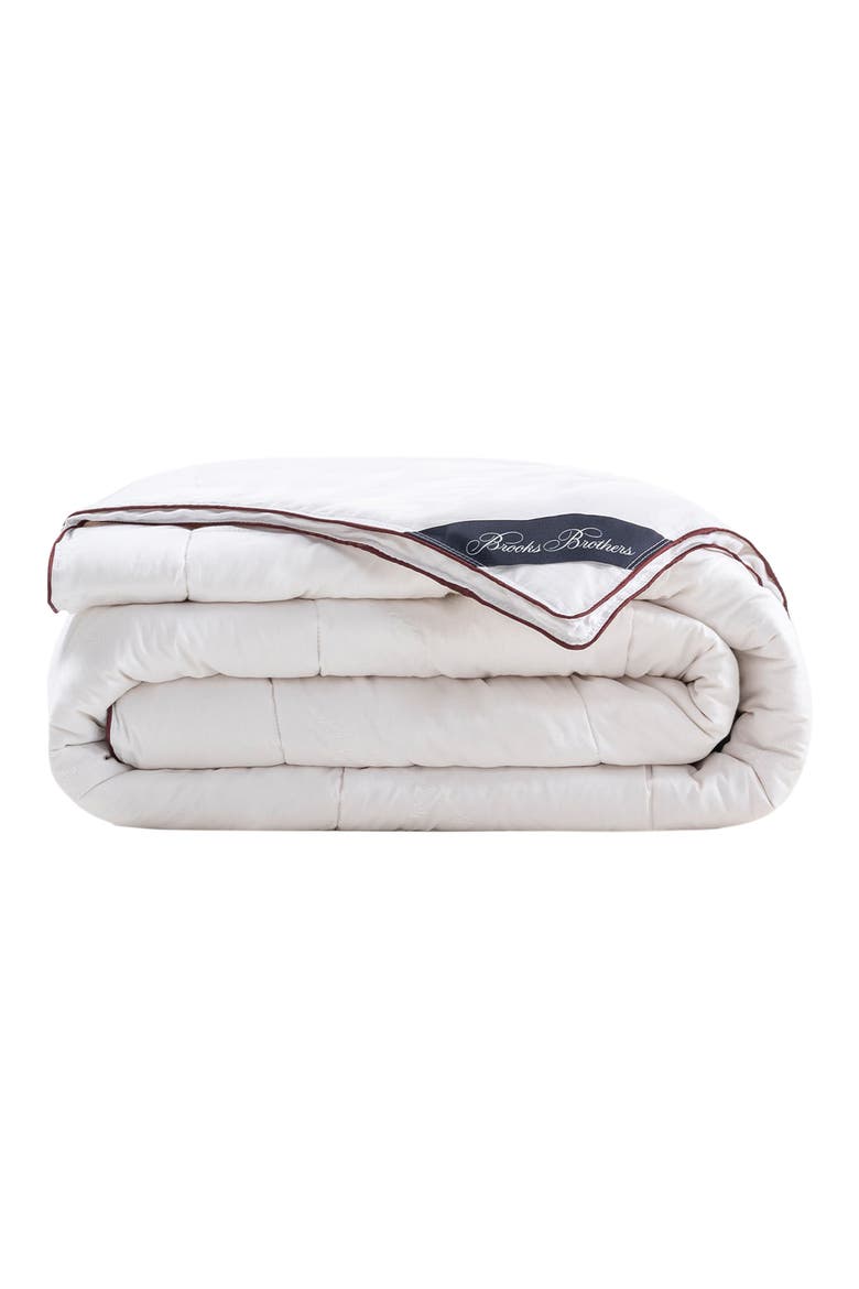 Turkish Cotton Sateen Comforter, Main, color, WHITE