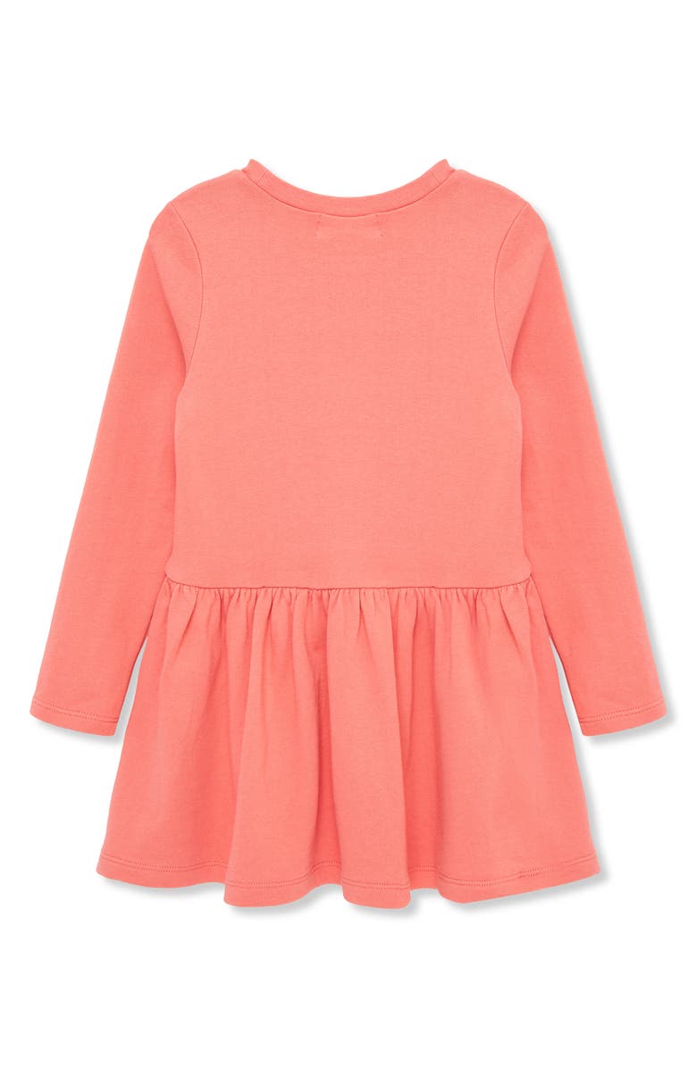 Peek Aren't You Curious Kids' Pup Friends Long Sleeve French Terry Sweatshirt Dress, Alternate, color, Rose