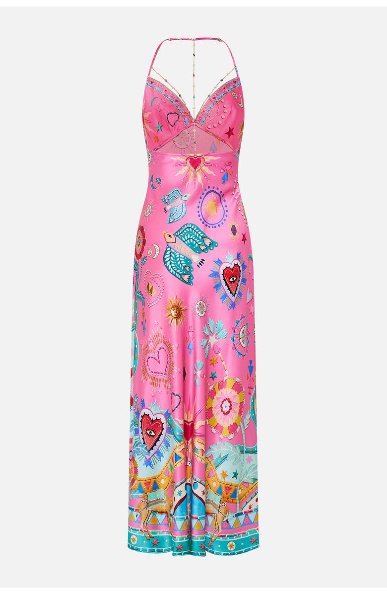 Camilla CHAIN DETAIL SLIP DRESS RAINBOW ROADS, Alternate, color, 