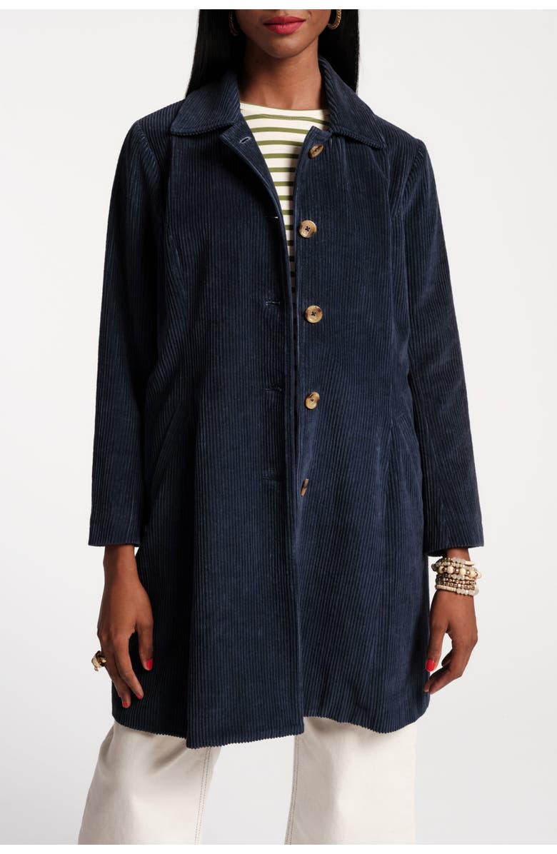 Frances Valentine Barn Coat Corduroy, Main, color, Navy