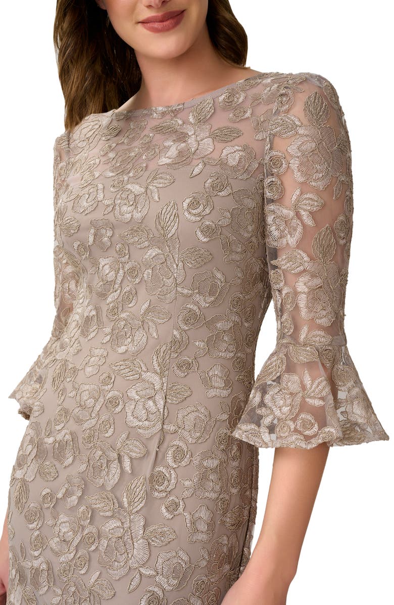 Adrianna Papell Rosie Embroidered Cocktail Dress, Alternate, color, 