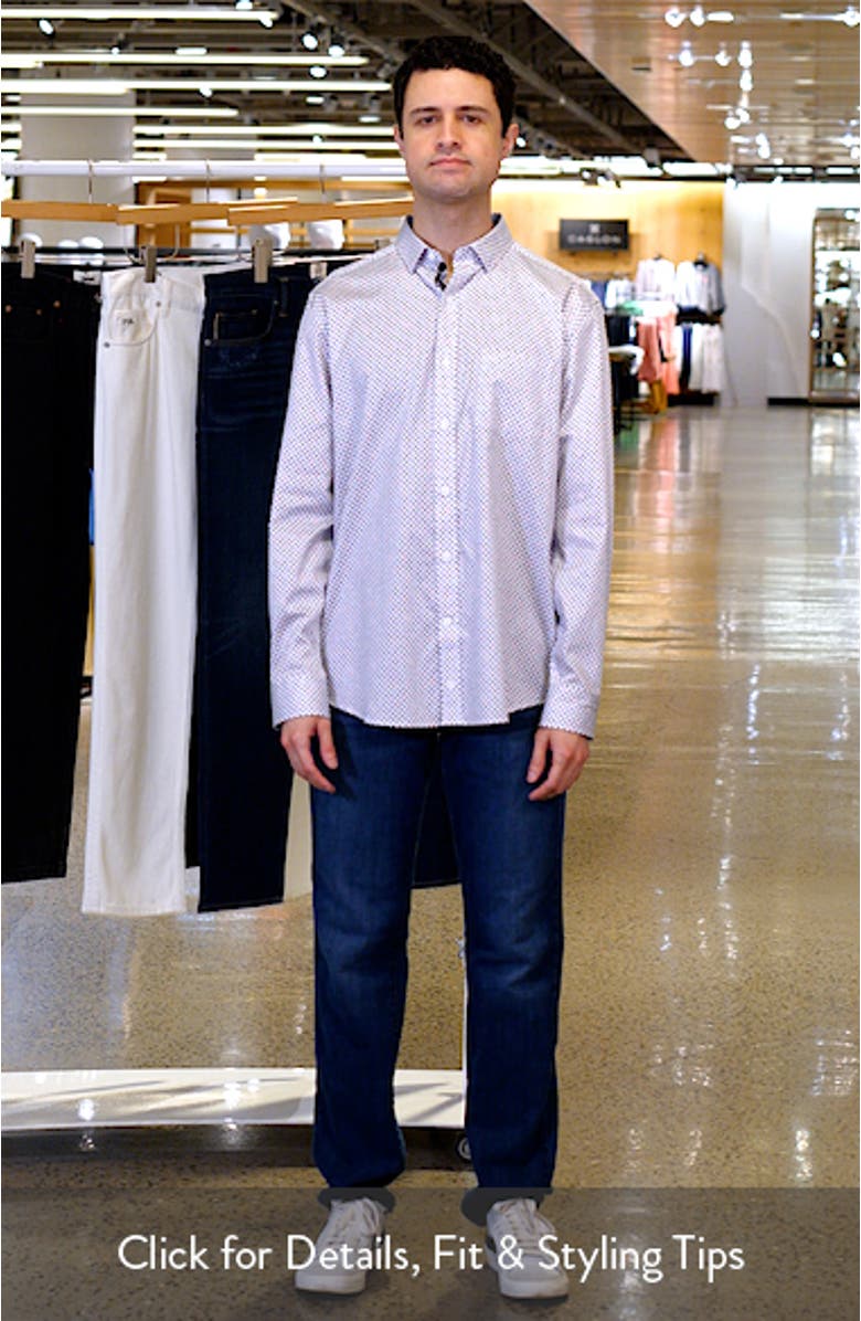 Cross Link Print Button-Up Shirt, sales video thumbnail