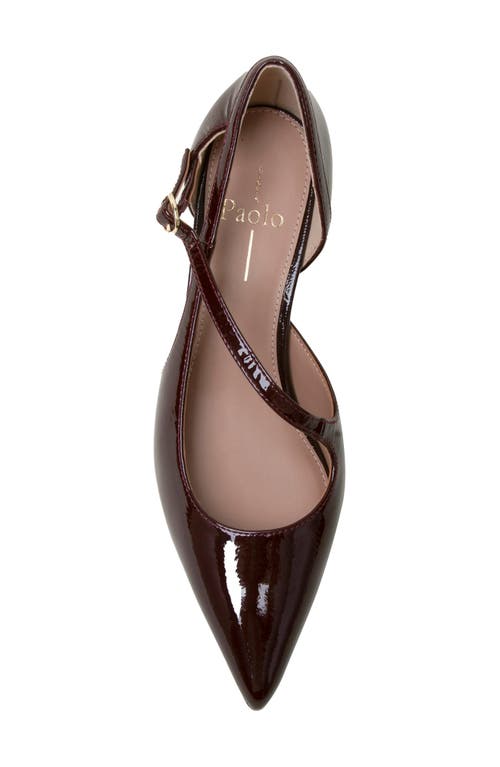 Linea Paolo Biondy Pointed Toe Half D'orsay Pump In Burgundy