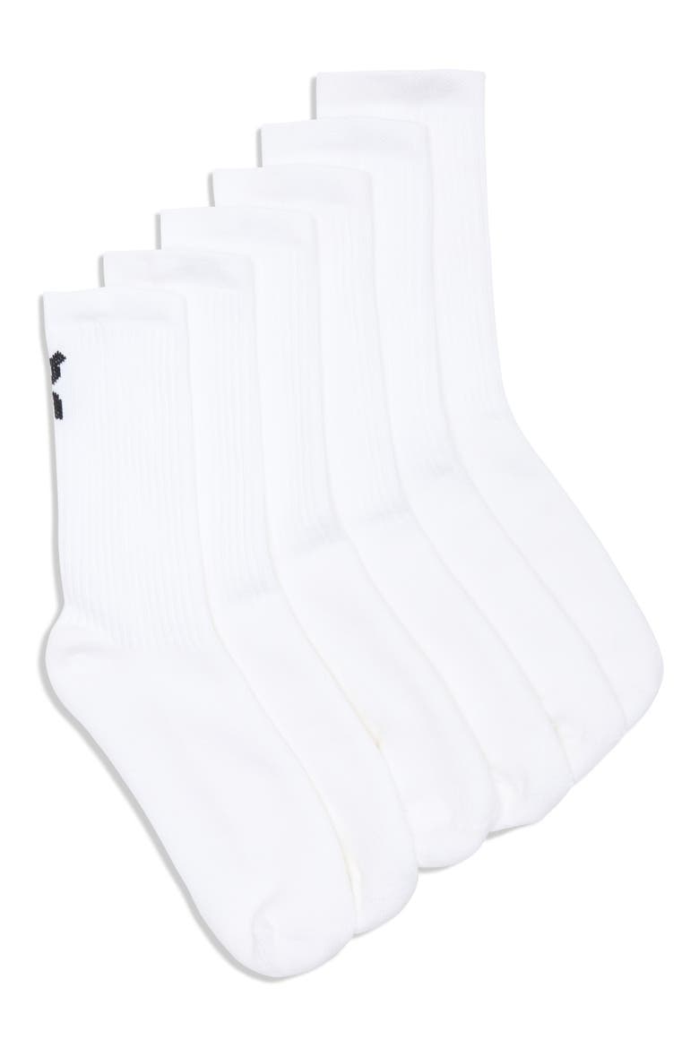 Kids' 3-Pack Crew Socks, Main, color, WHITE