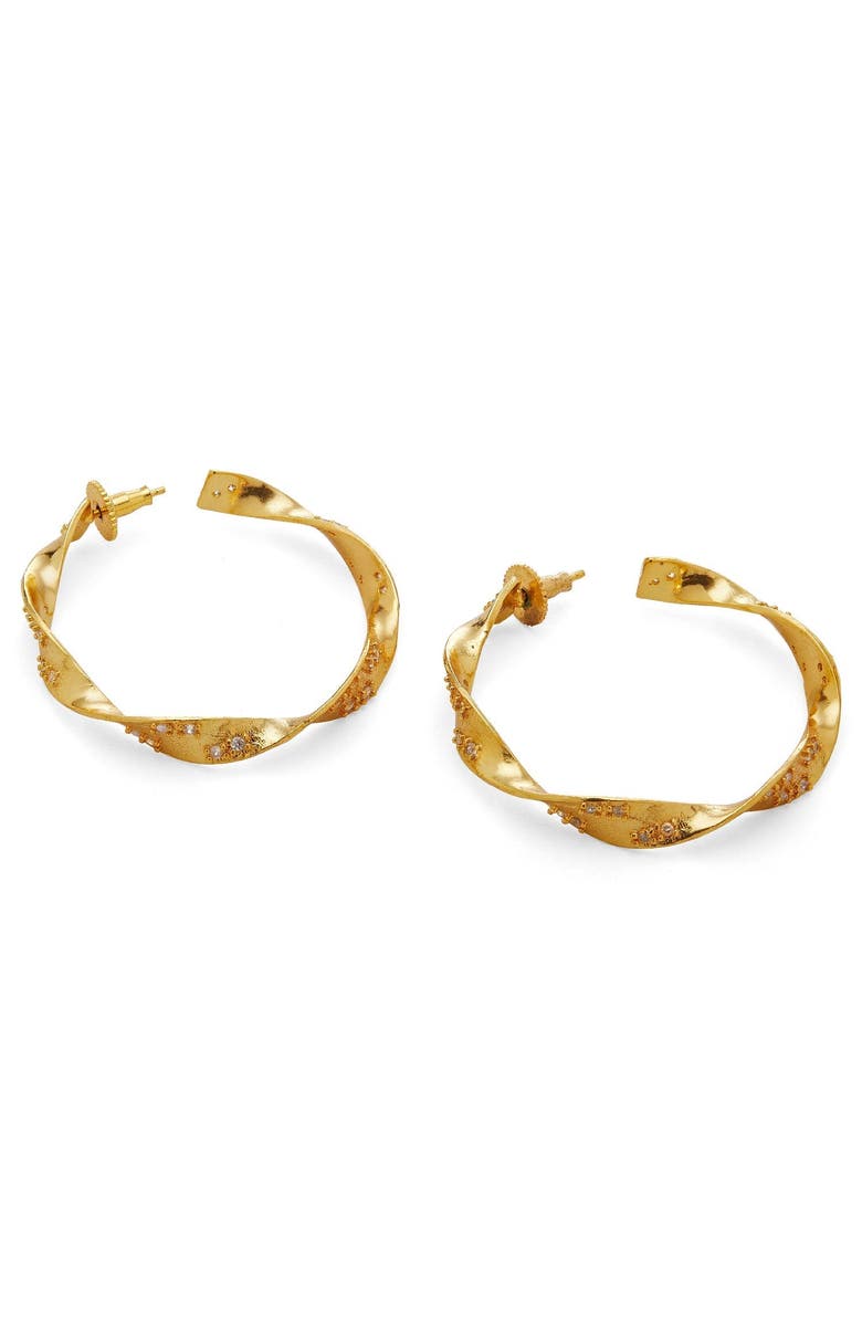 Dhwani Bhansal KALI HOOPS, Alternate, color, Gold Plated