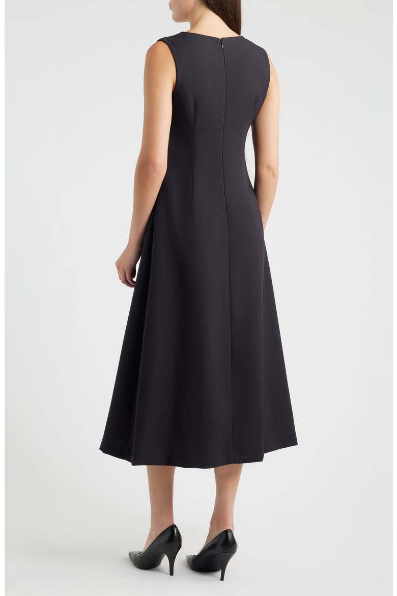 Floral A-Line Midi Dress, Alternate, color, ANNE BLACK MULTI