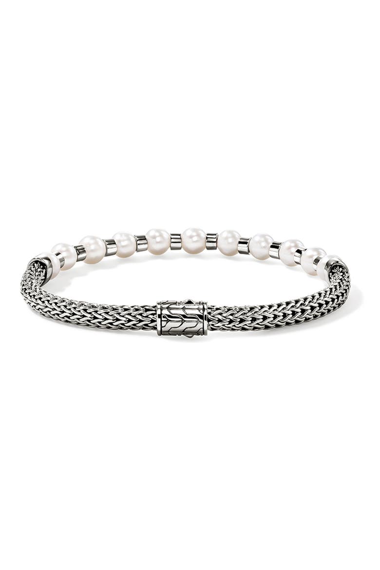 JH Essential Pearl Bracelet, Sterling Silver, Alternate, color, SILVER